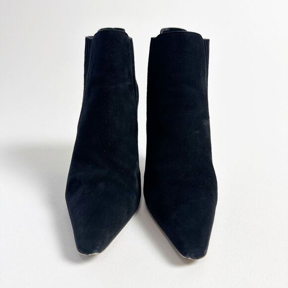 DIOR Optic-D Black Tortoiseshell Heel Ankle Boot Size 37.5 Pointed Toe Leather - Picture 10 of 16